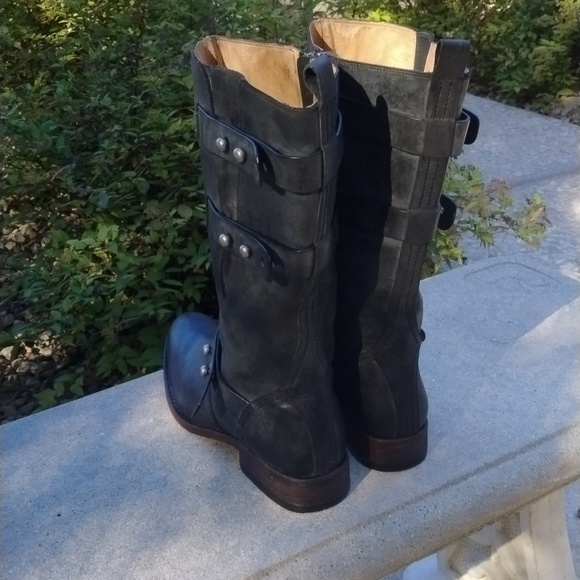 Lucchese Spirit Womens Boots Side Zip Thripple Strap size 9 - Picture 7 of 13